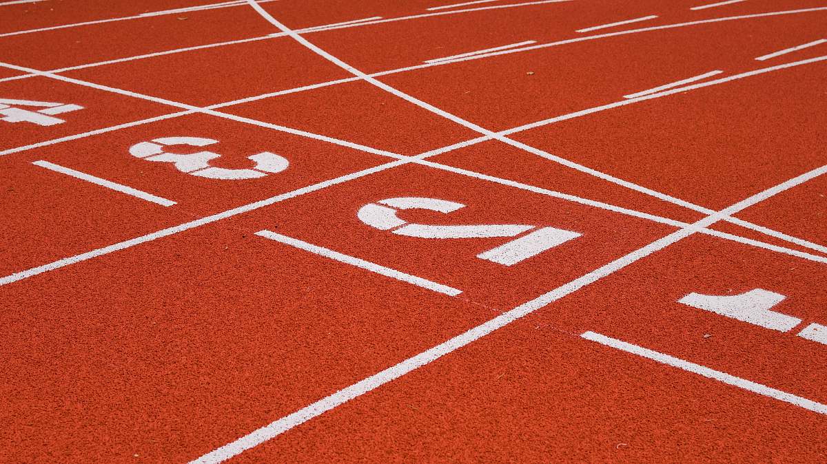 running track race track field empty sports